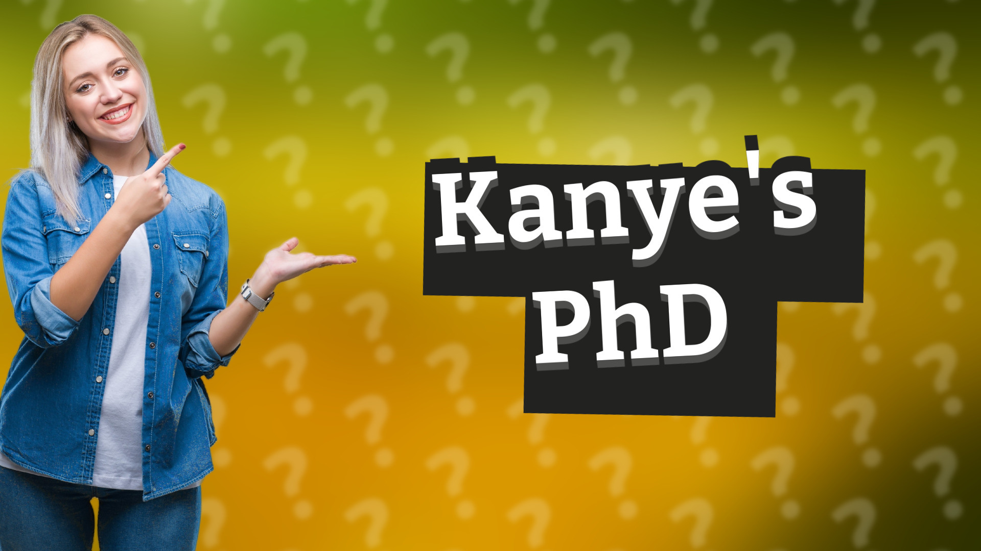 Kanye's PhD