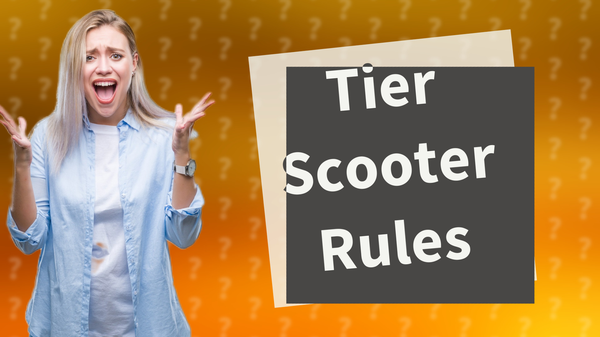 Tier Scooter Rules