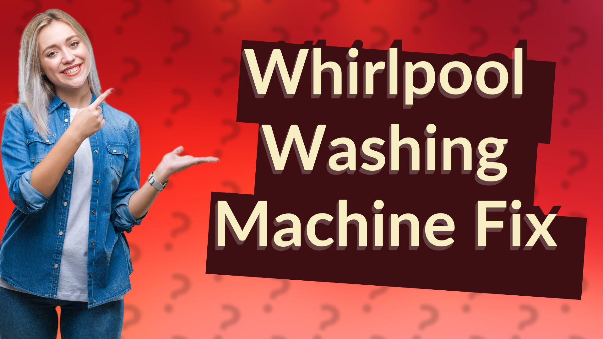 Whirlpool Washing Machine Fix