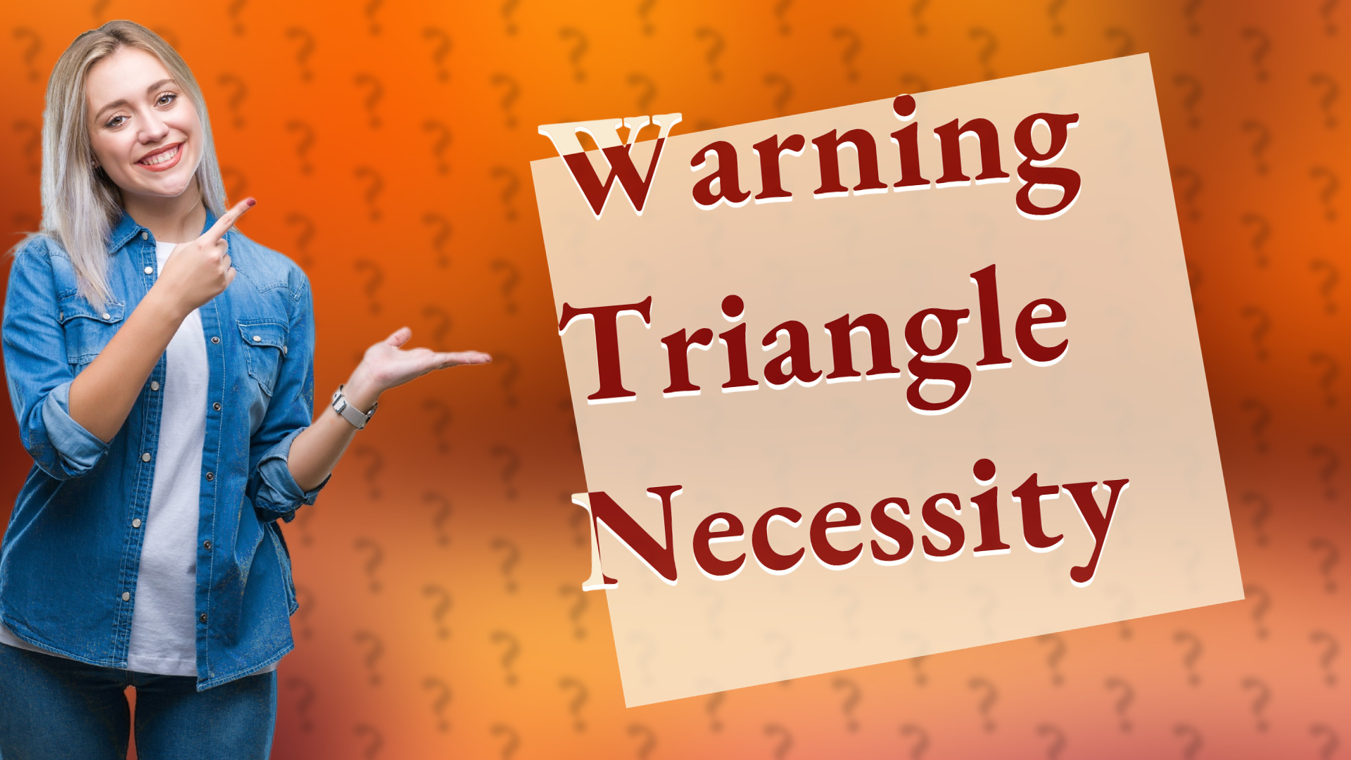 Warning Triangle Necessity