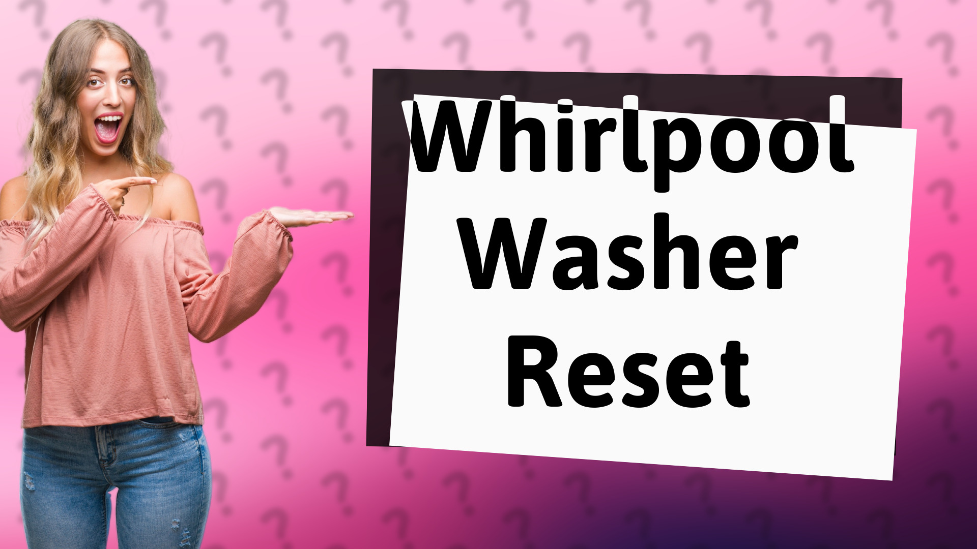 Whirlpool Washer Reset