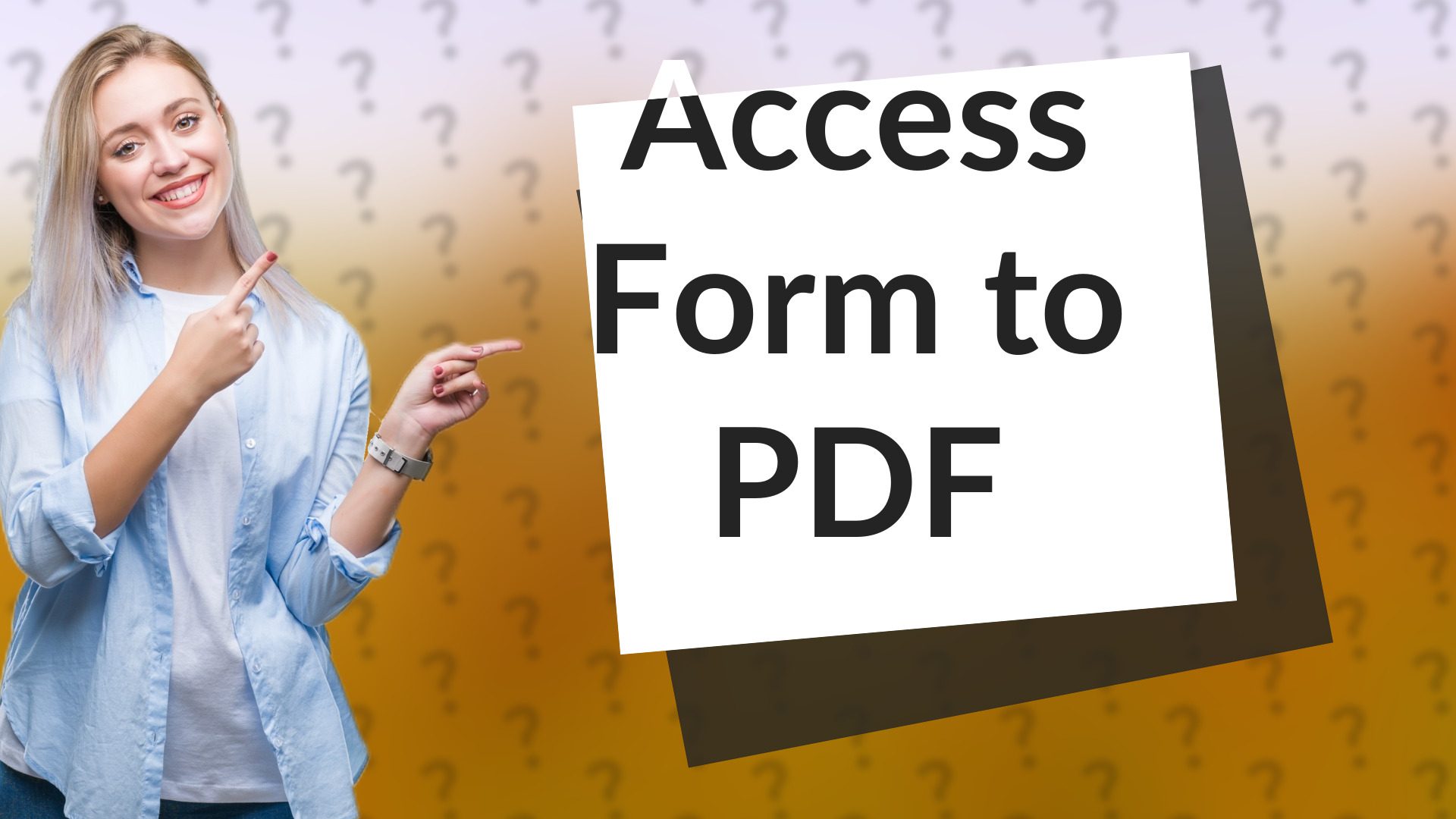 Access Form to PDF
