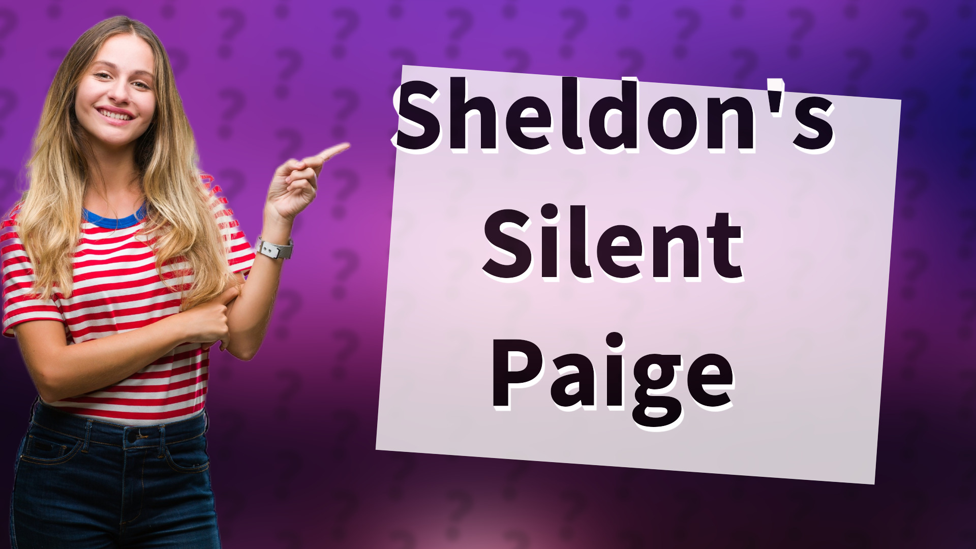 Sheldon's Silent Paige