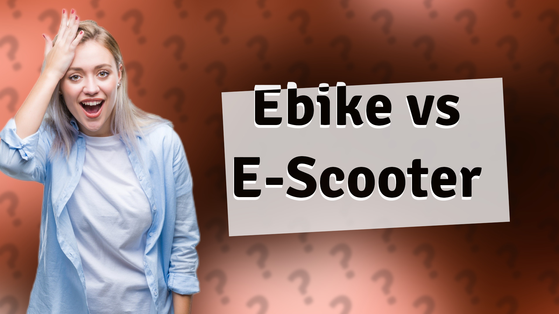 Ebike vs E-Scooter