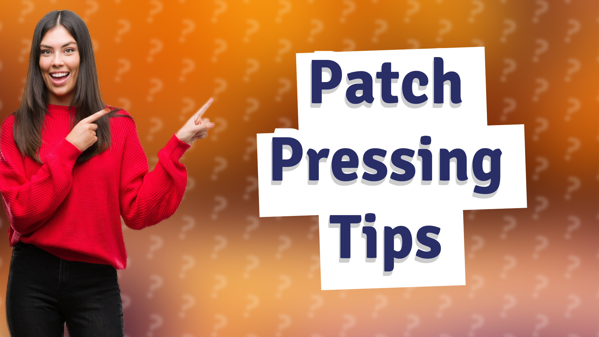 Patch Pressing Tips