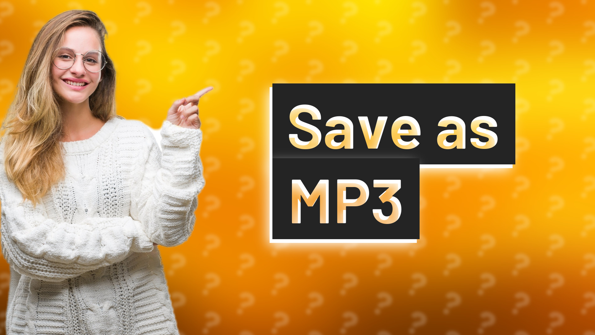 Save as MP3