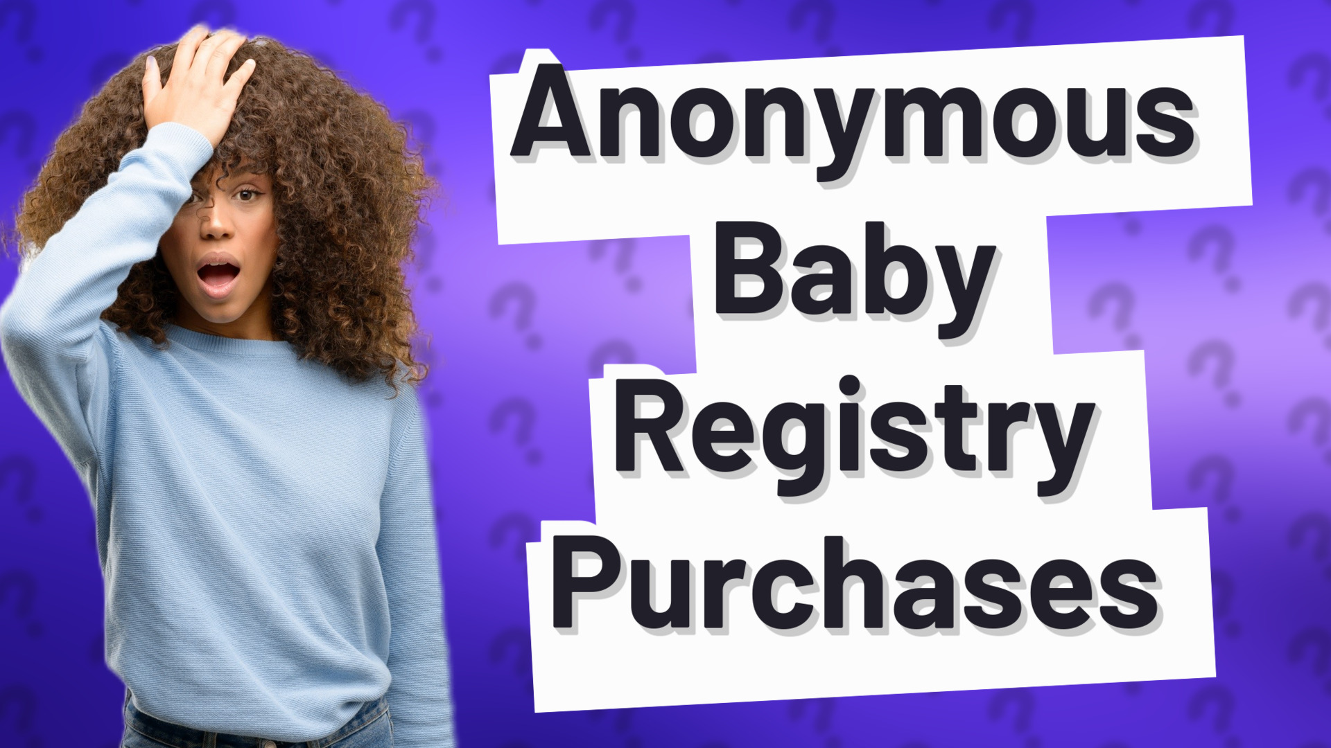 Anonymous Baby Registry Purchases