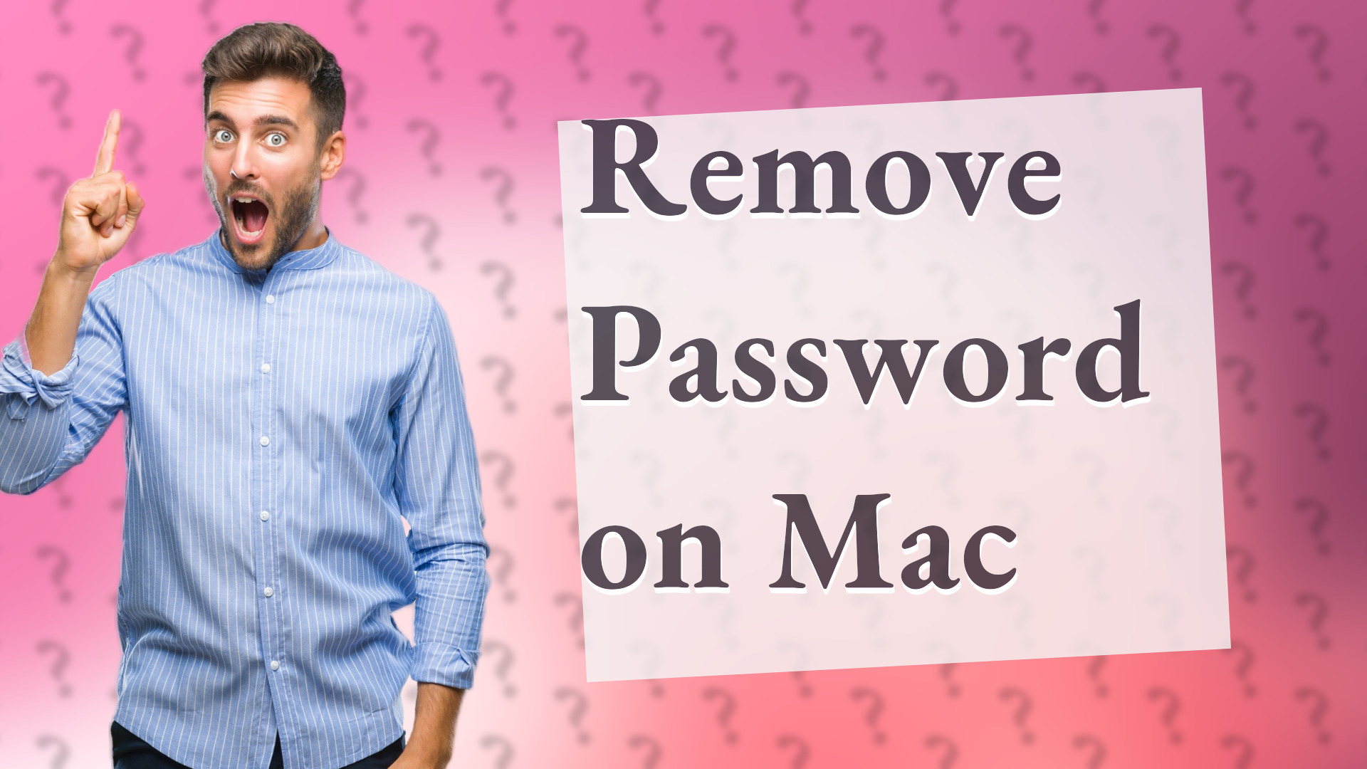 Remove Password on Mac