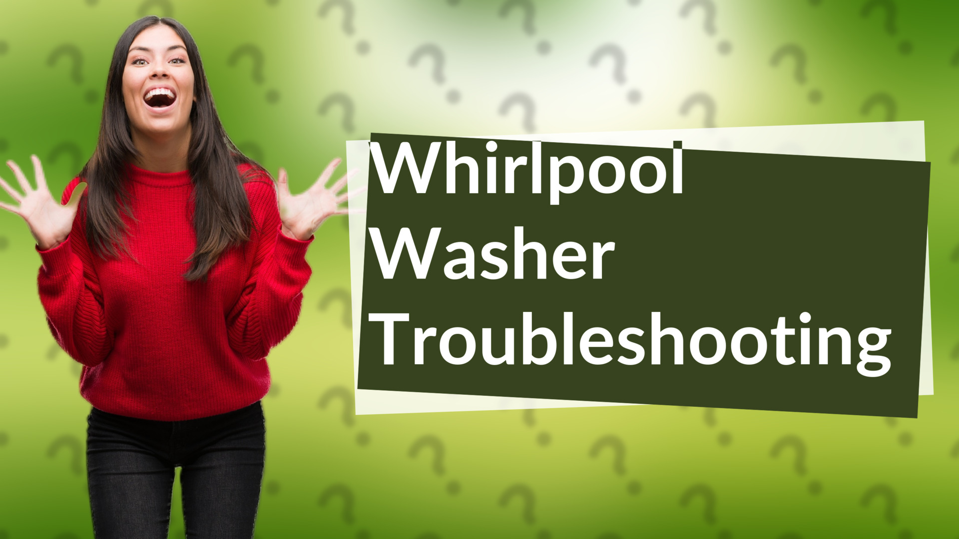 Whirlpool Washer Troubleshooting