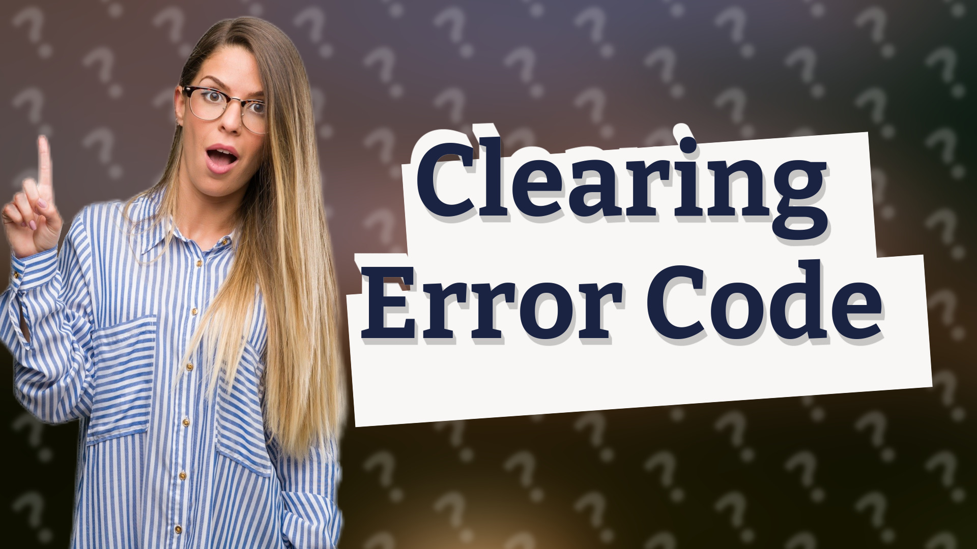 Clearing Error Code