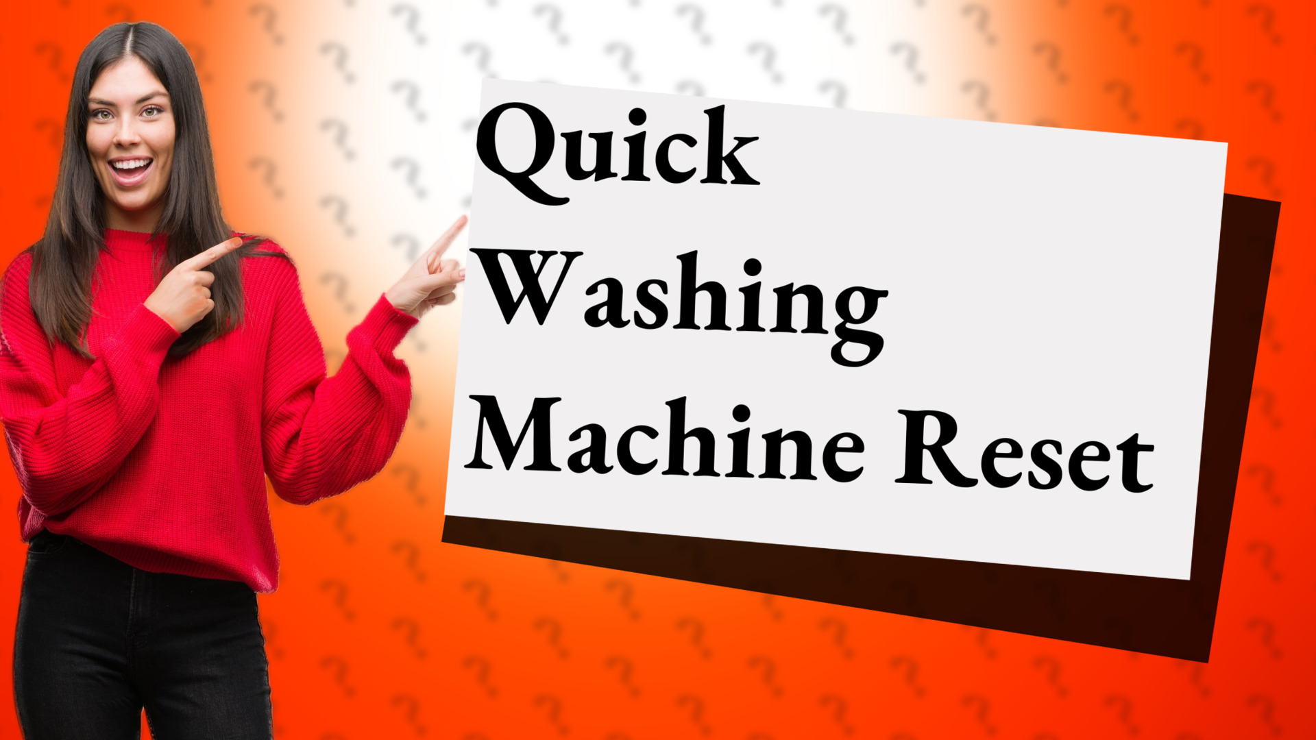 Quick Washing Machine Reset