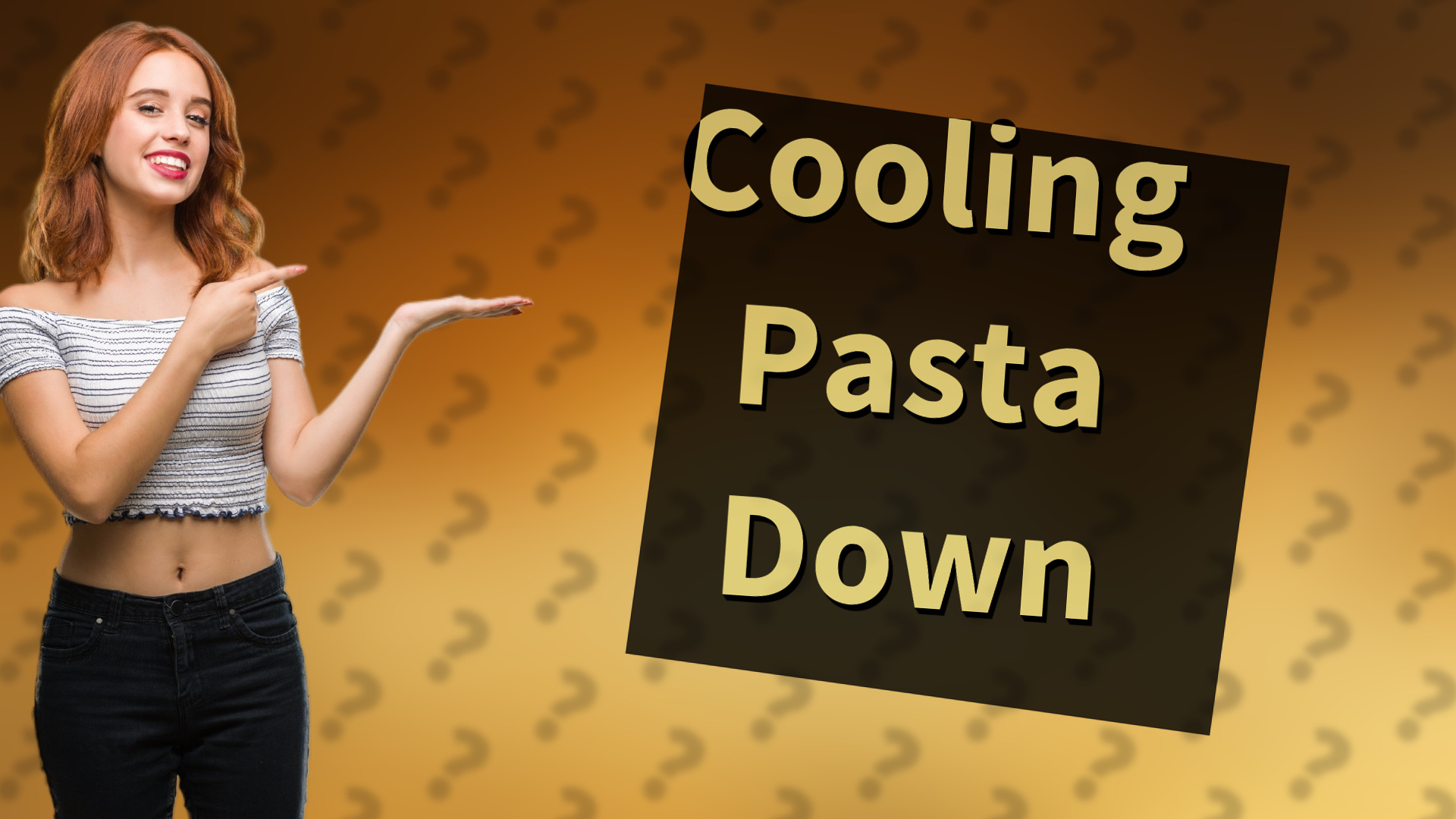 Cooling Pasta Down