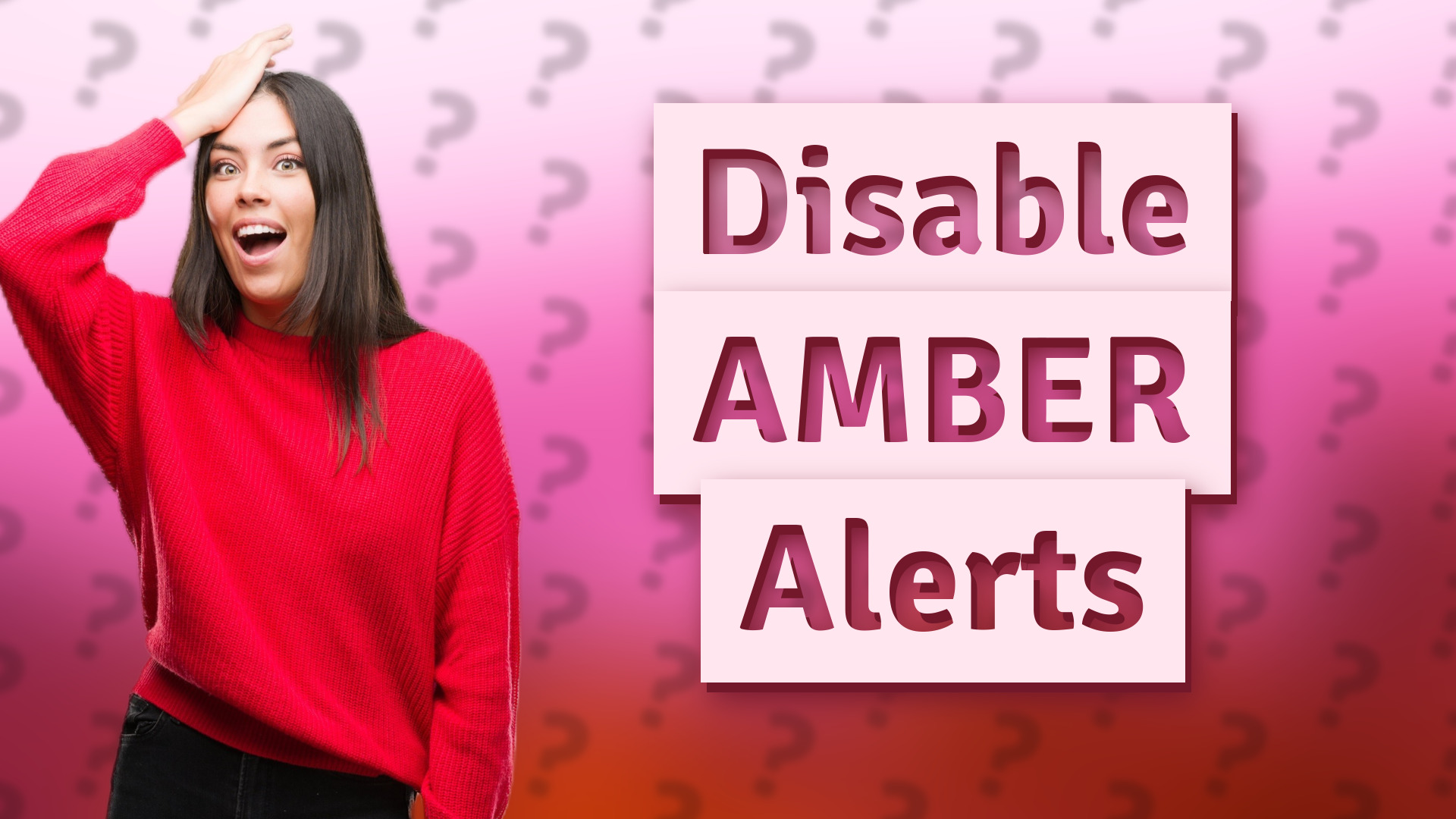 Disable AMBER Alerts