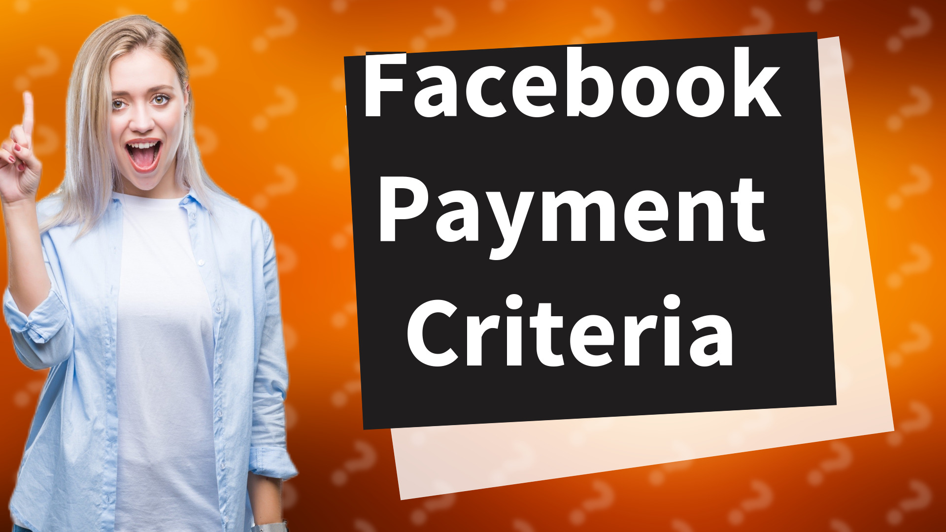 Facebook Payment Criteria