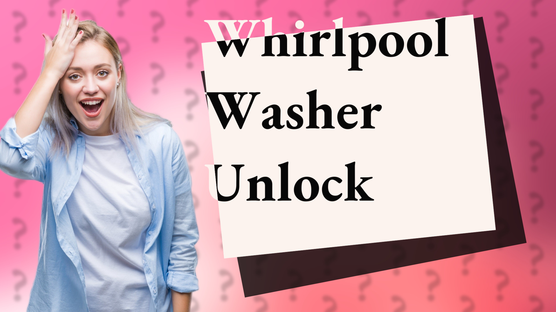 Whirlpool Washer Unlock