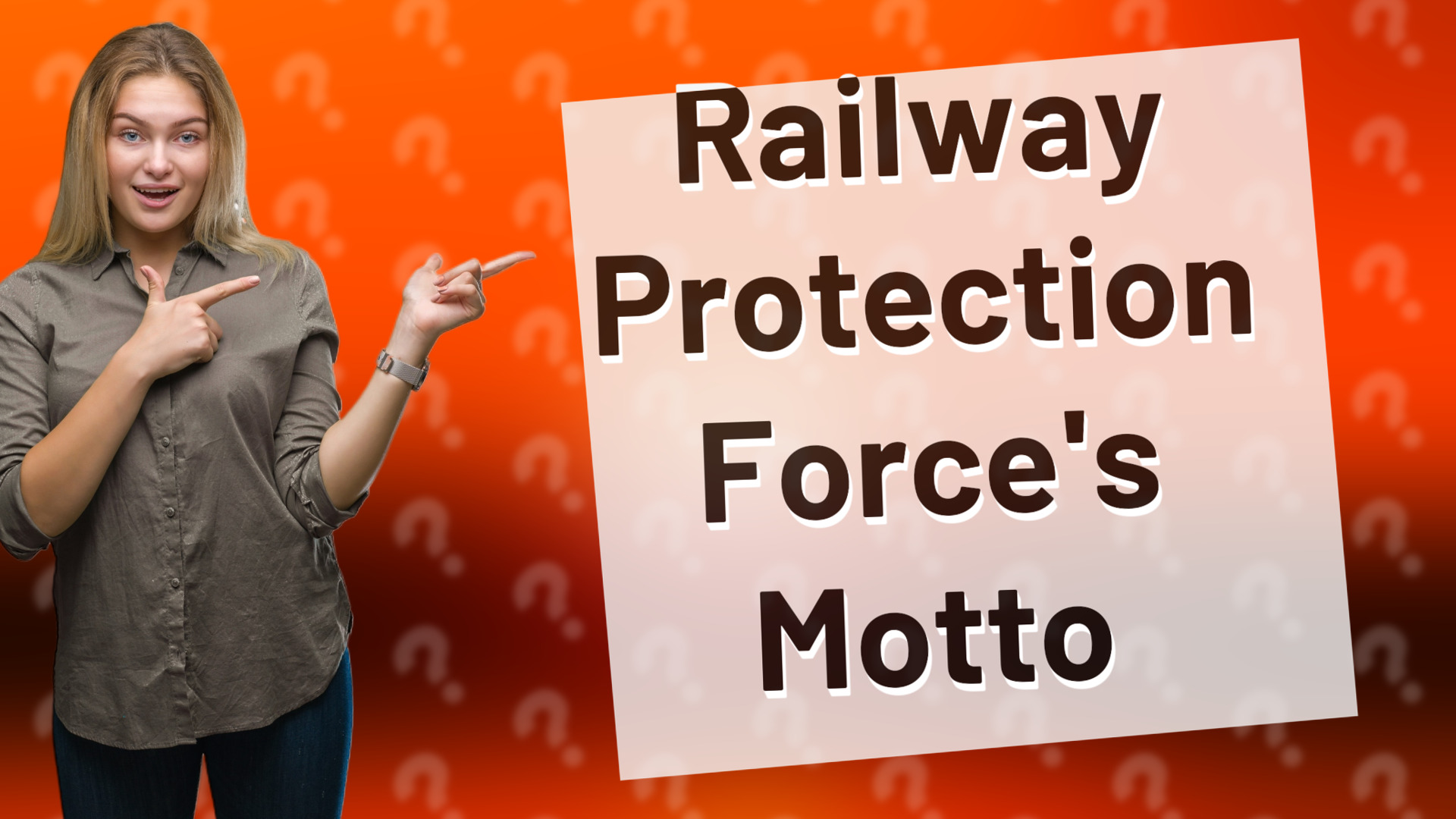 Railway Protection Force's Motto