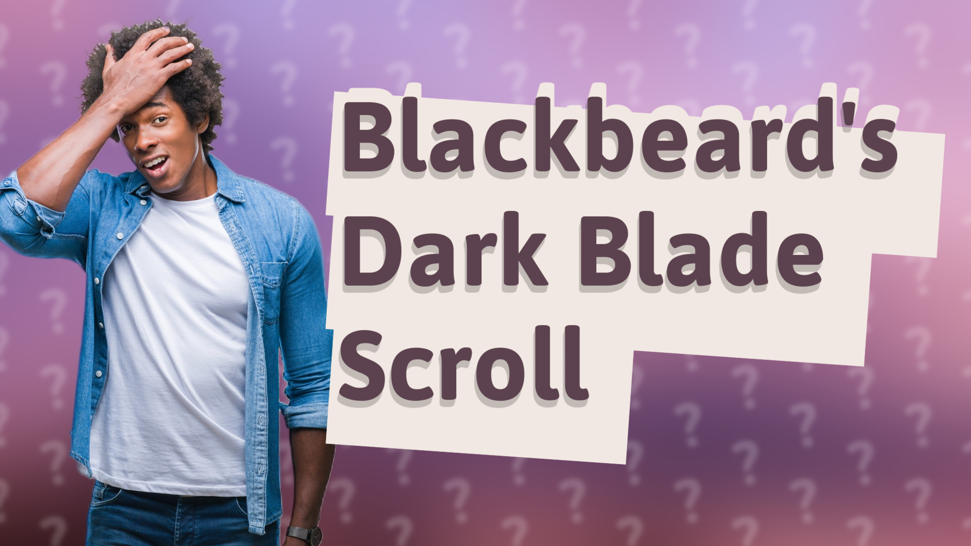 Blackbeard's Dark Blade Scroll