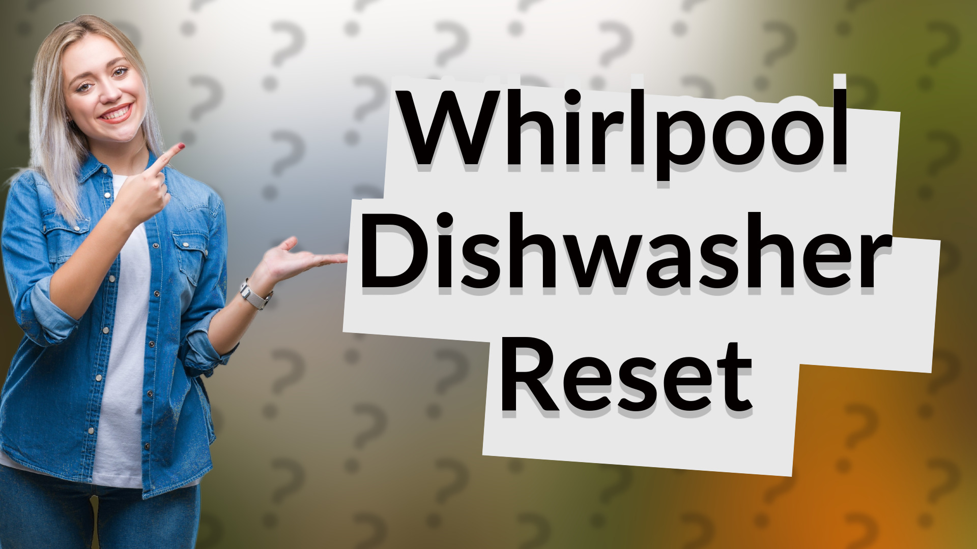 Whirlpool Dishwasher Reset