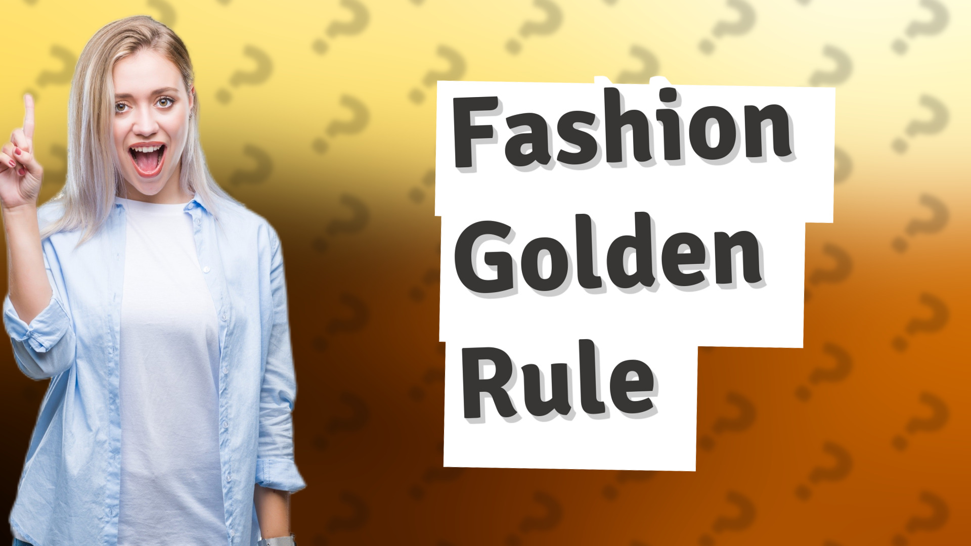 Fashion Golden Rule