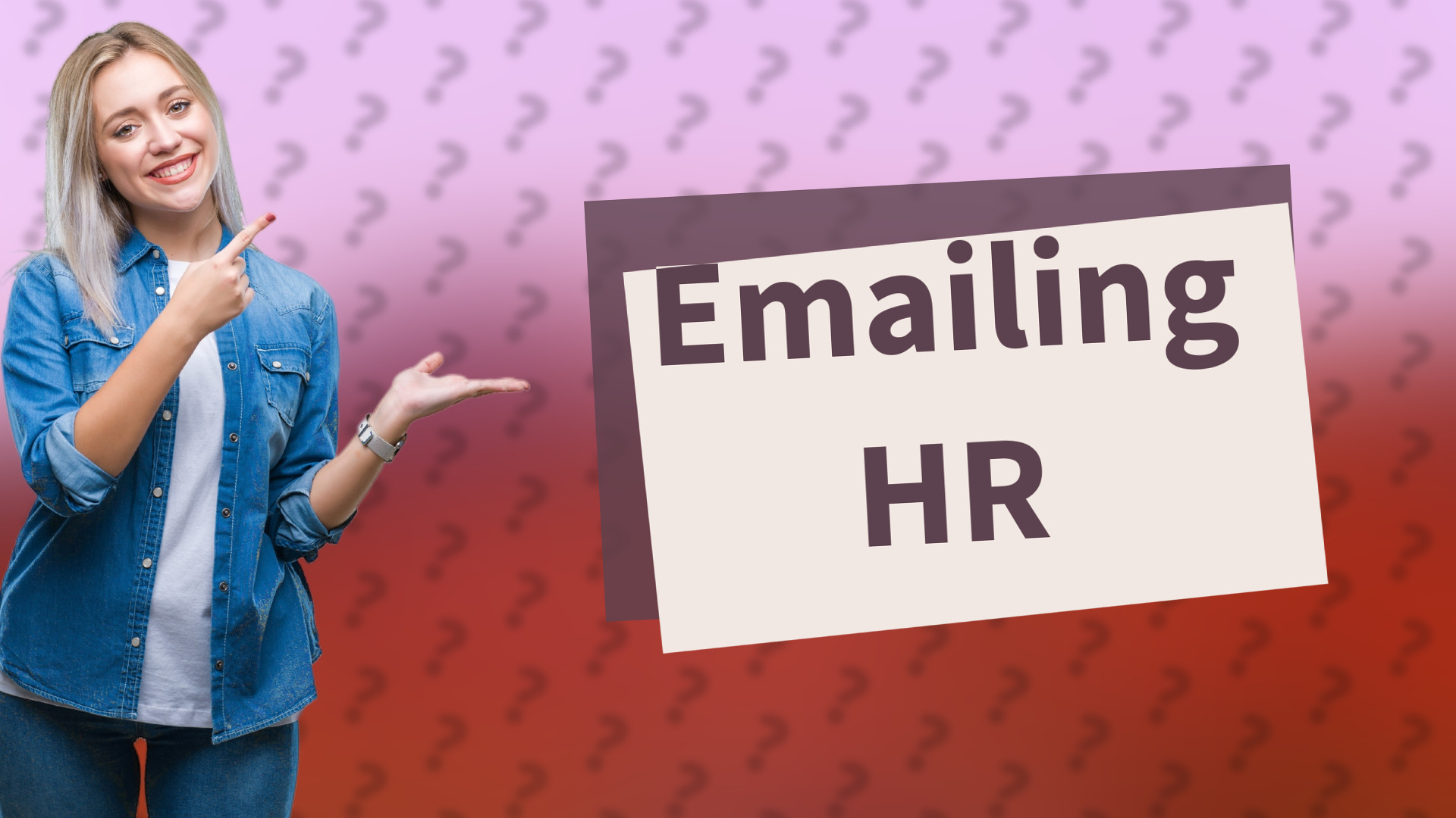 Emailing HR