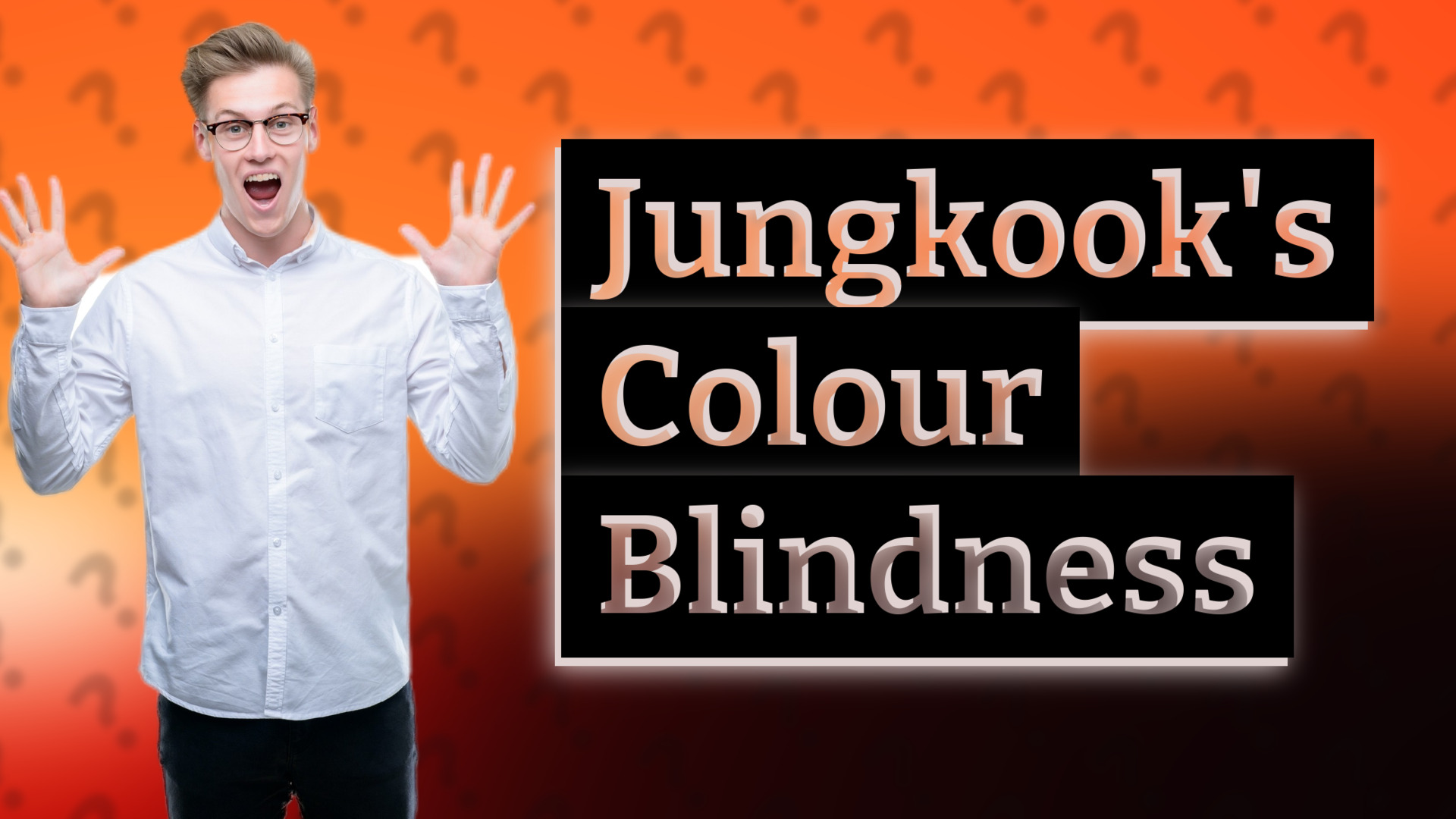 Jungkook's Colour Blindness