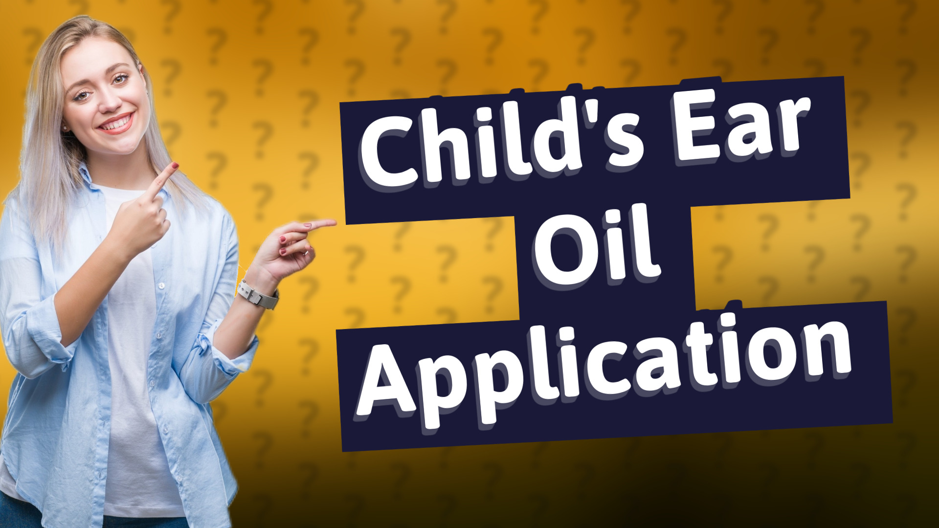 Child's Ear Oil Application