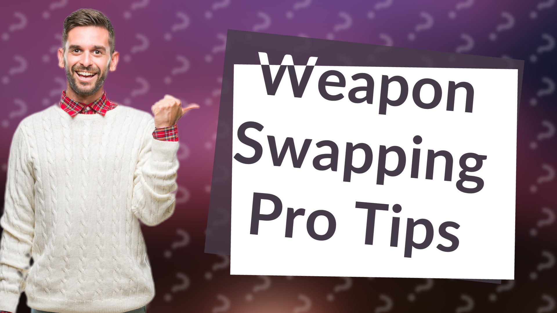 Weapon Swapping Pro Tips