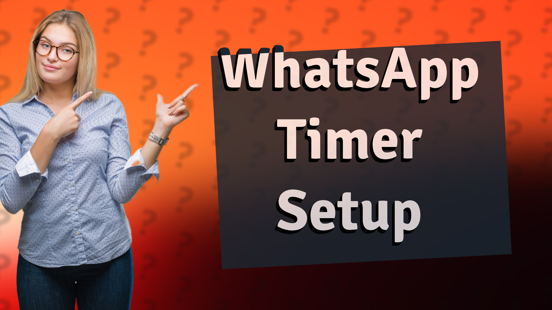 WhatsApp Timer Setup
