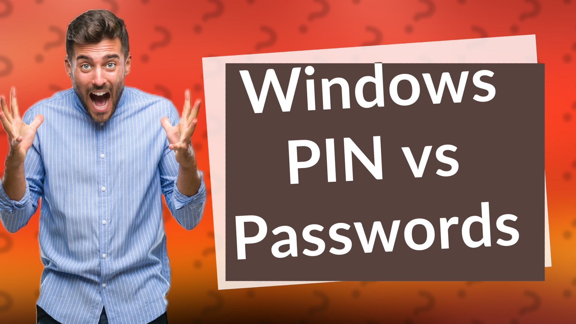 Windows PIN vs Passwords