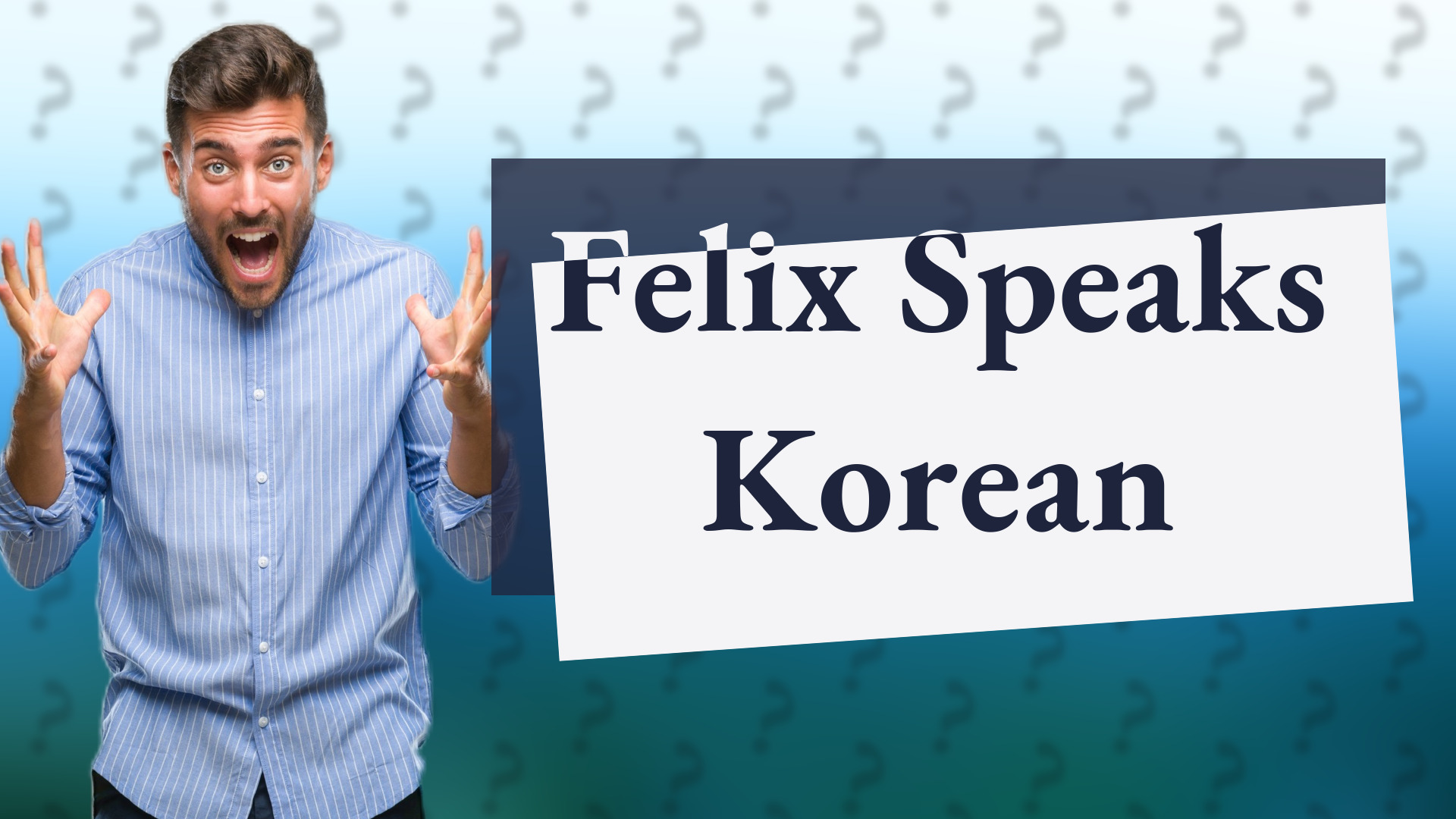 Felix Speaks Korean