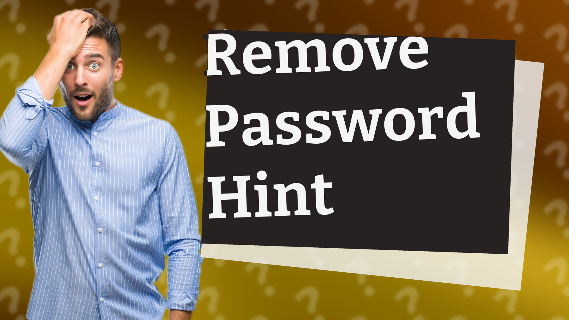 Remove Password Hint