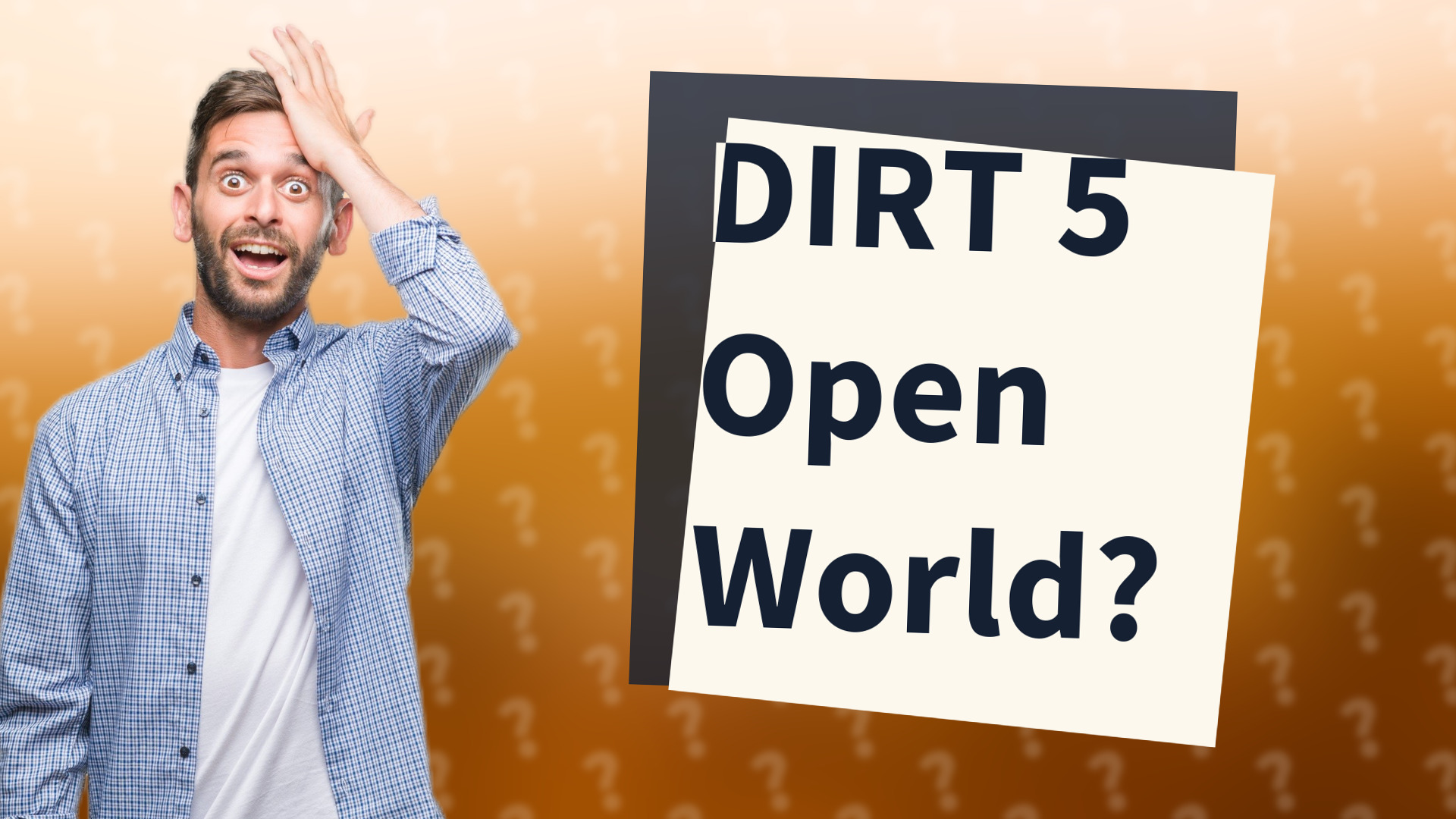 DIRT 5 Open World?