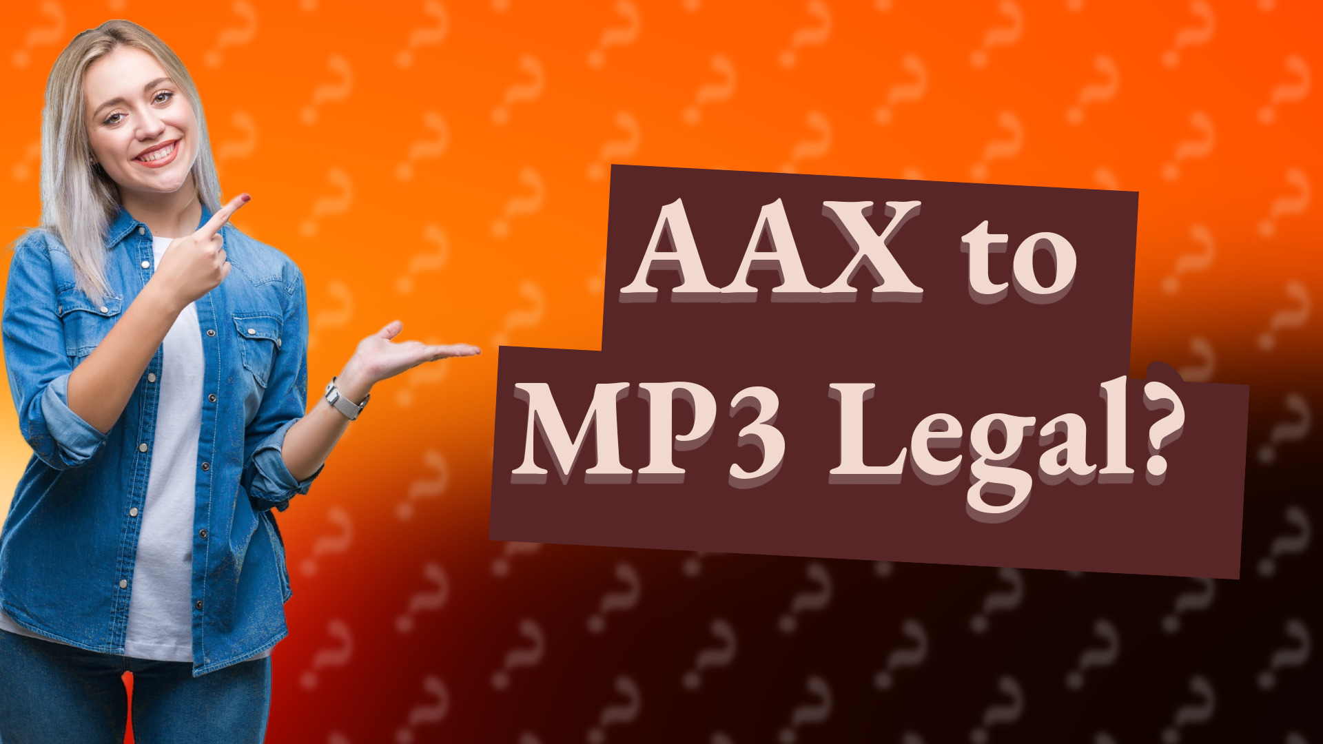 AAX to MP3 Legal?