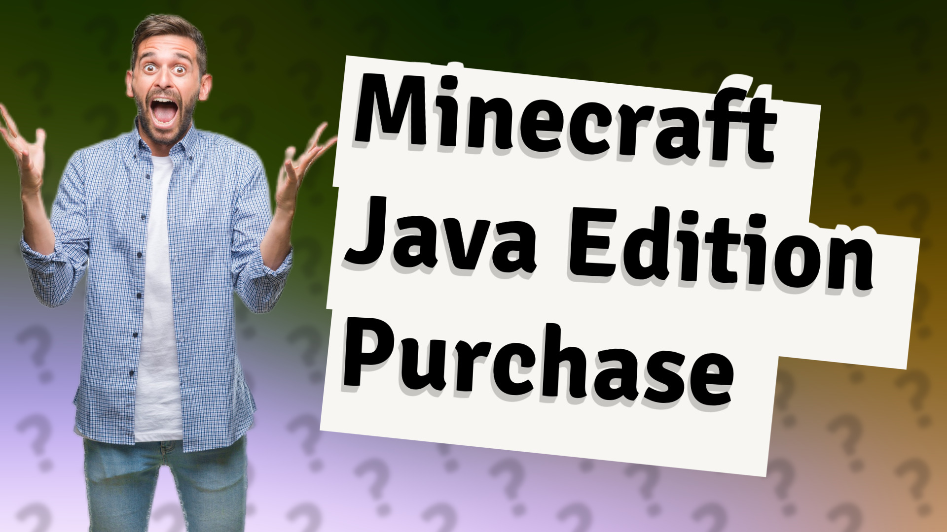 Minecraft Java Edition Purchase