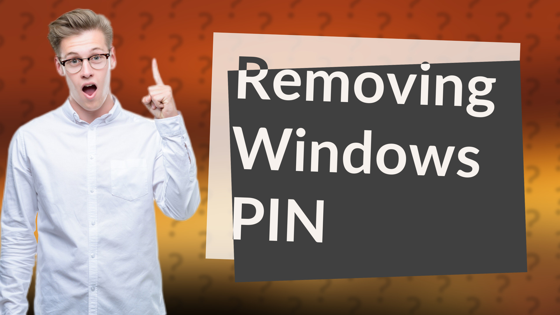 Removing Windows PIN