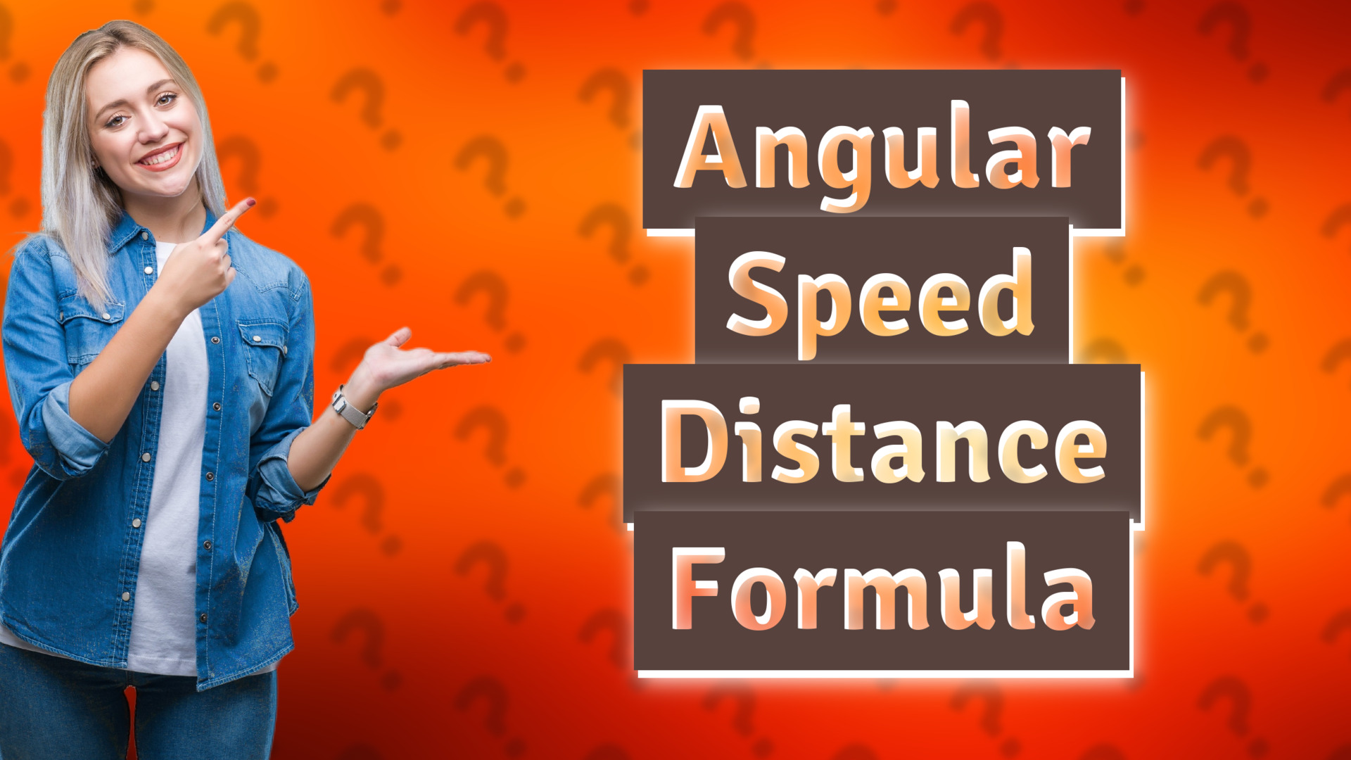 Angular Speed Distance Formula