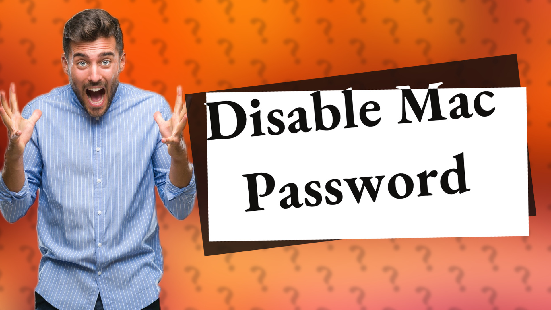 Disable Mac Password