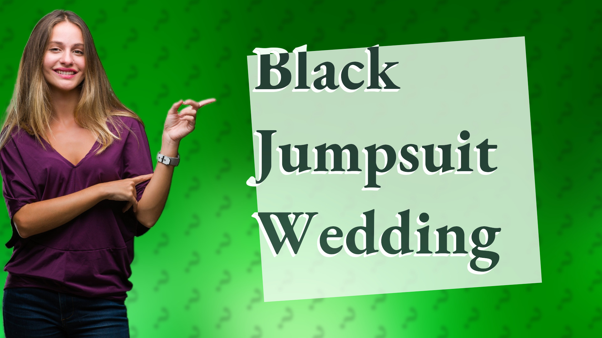 Black Jumpsuit Wedding