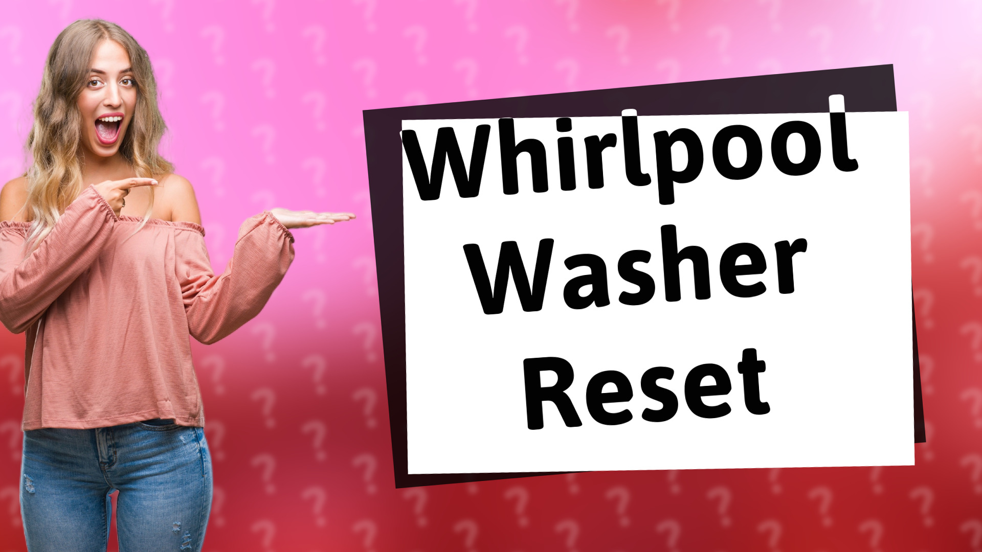 Whirlpool Washer Reset