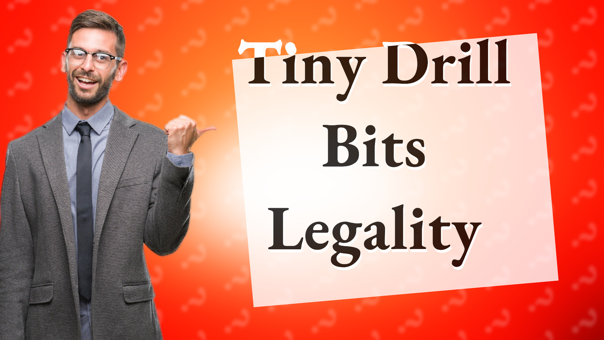 Tiny Drill Bits Legality