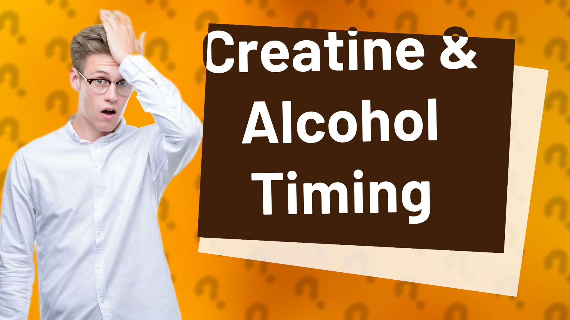 Creatine & Alcohol Timing