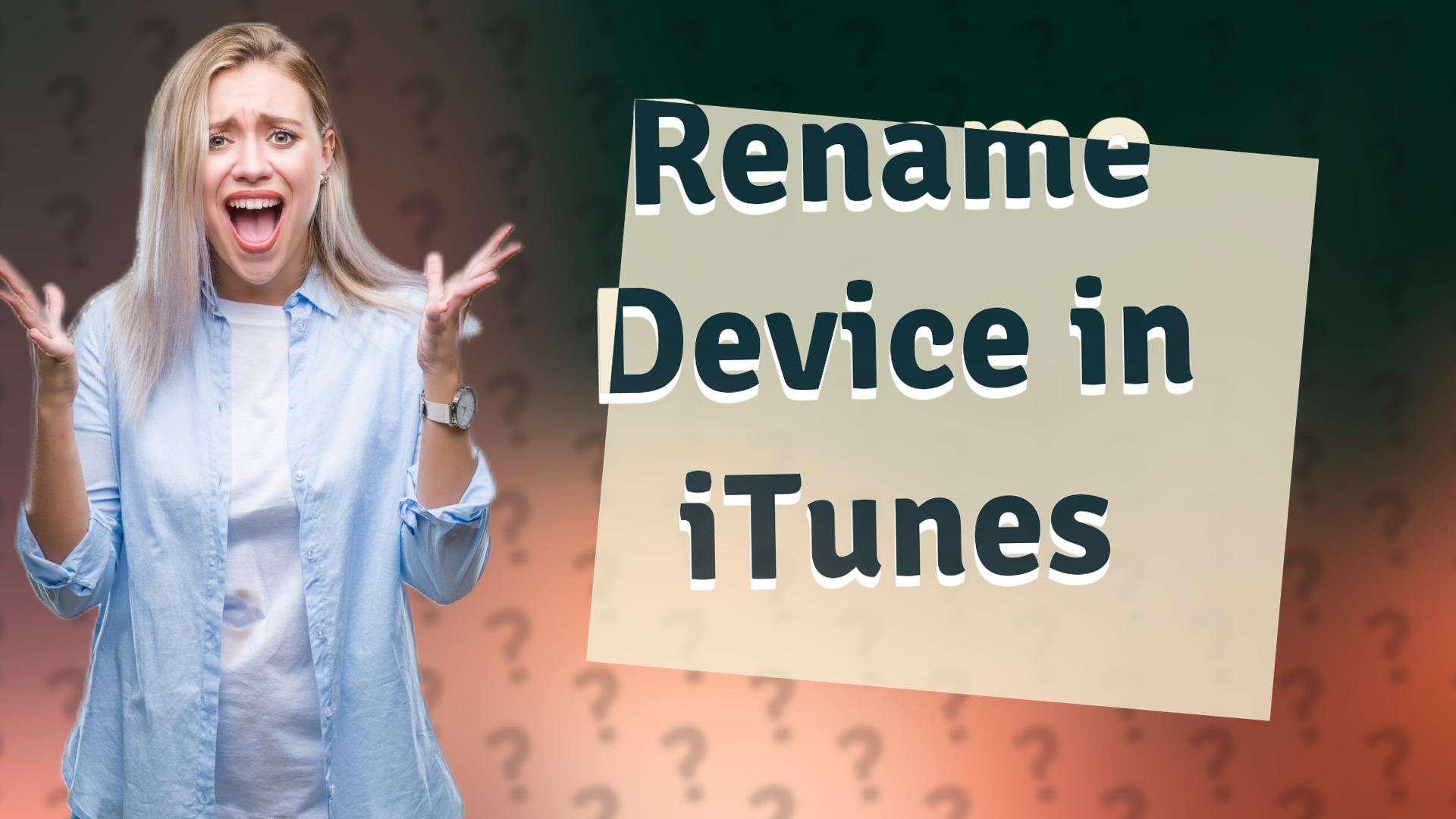 Rename Device in iTunes