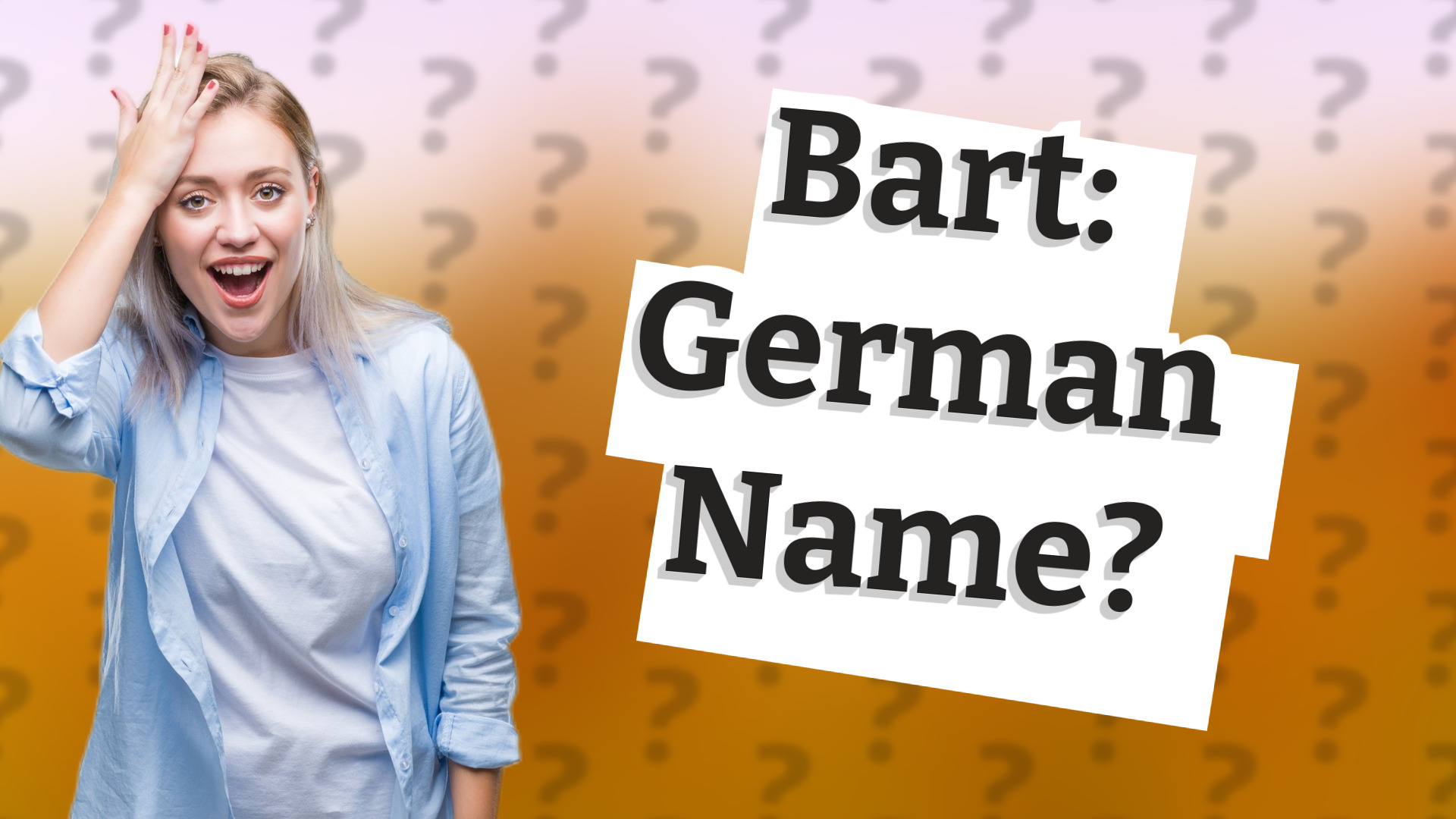 Bart: German Name?