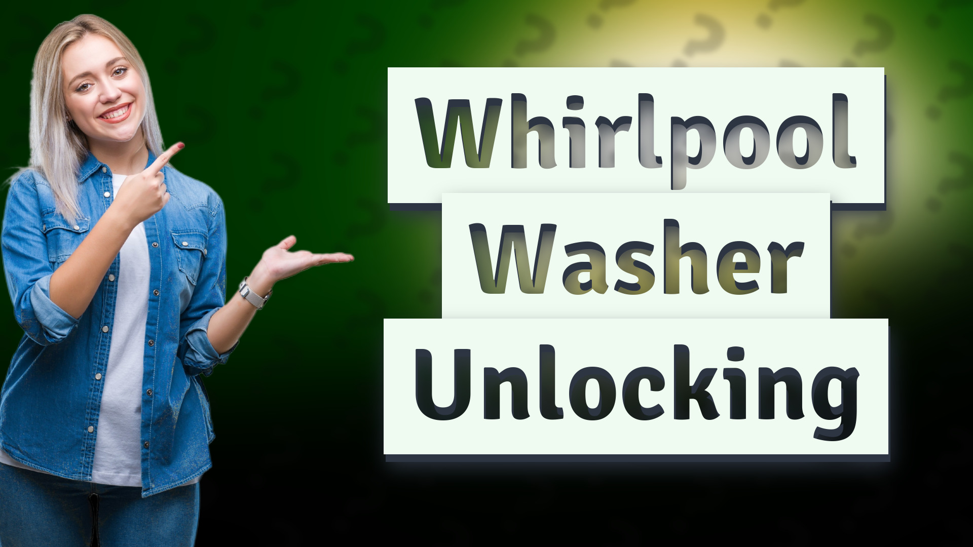 Whirlpool Washer Unlocking