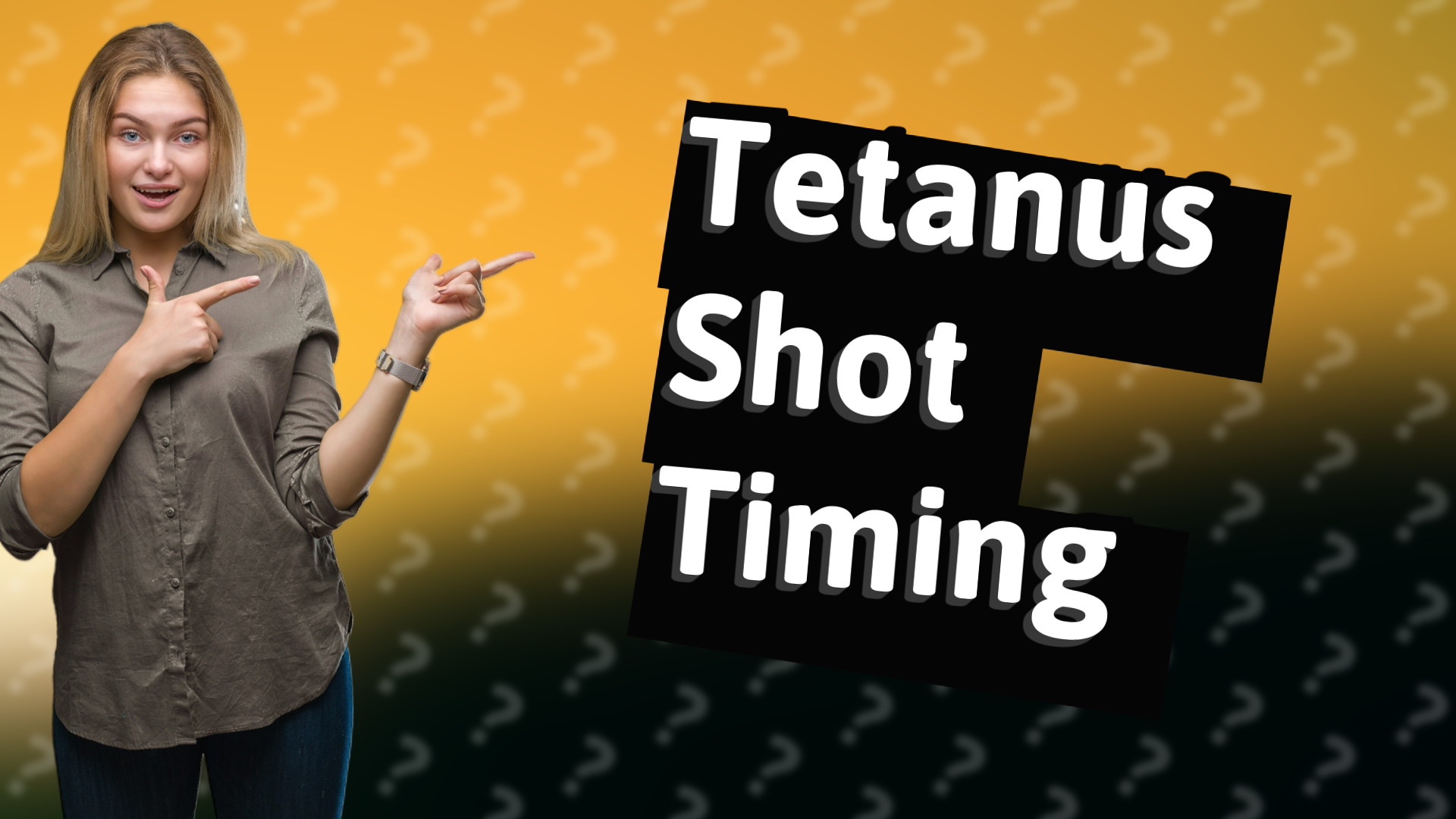 Tetanus Shot Timing