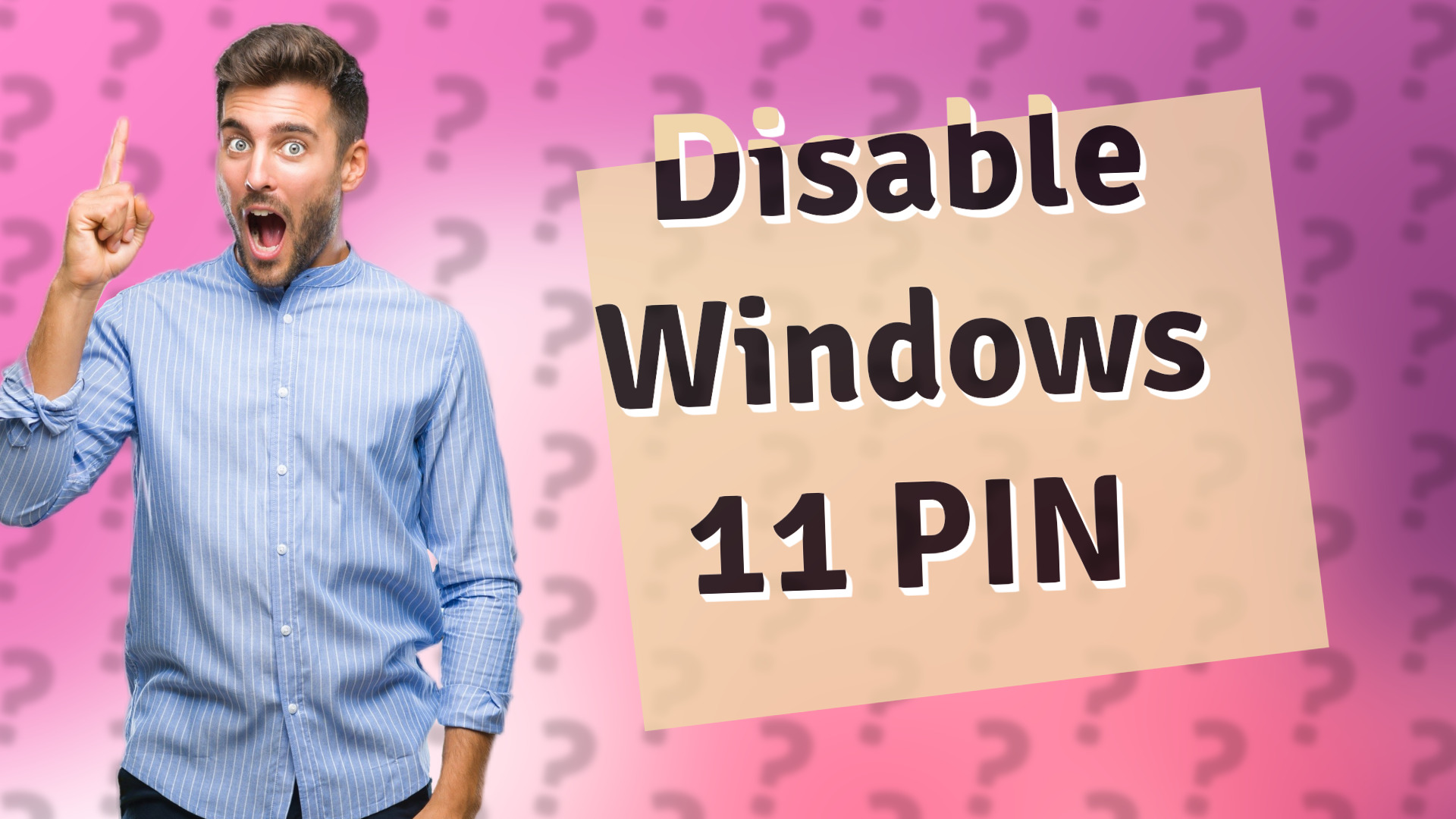 Disable Windows 11 PIN