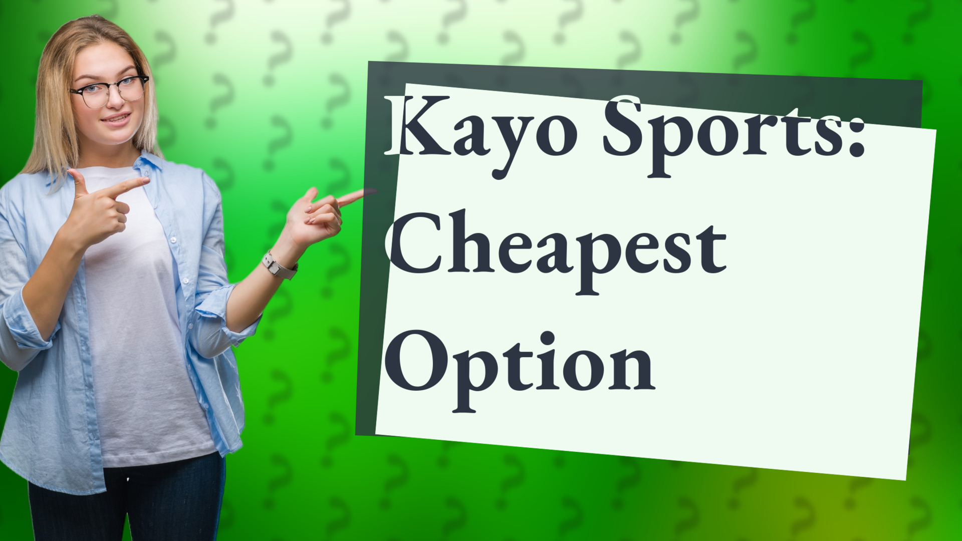 Kayo Sports: Cheapest Option