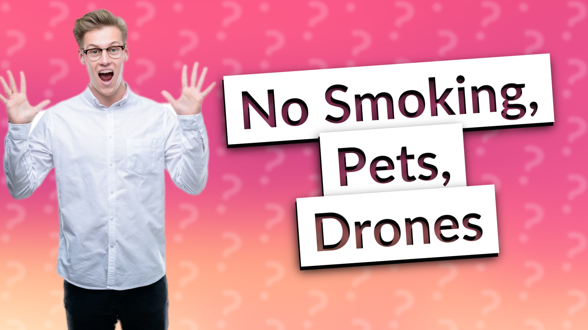No Smoking, Pets, Drones