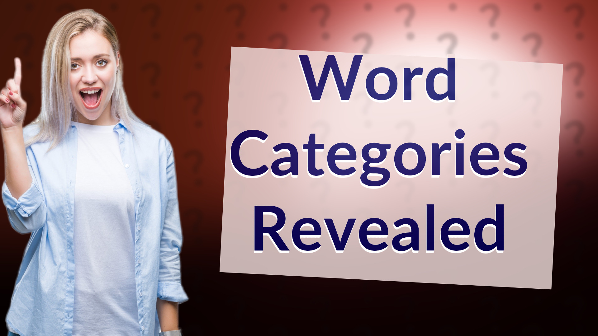 Word Categories Revealed