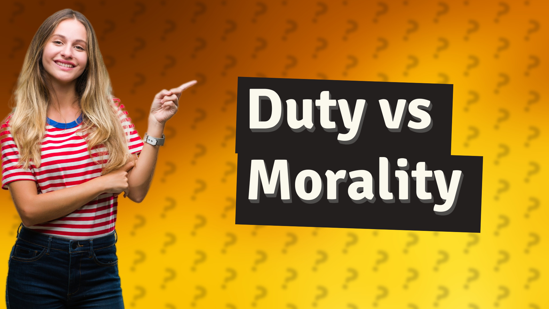 Duty vs Morality